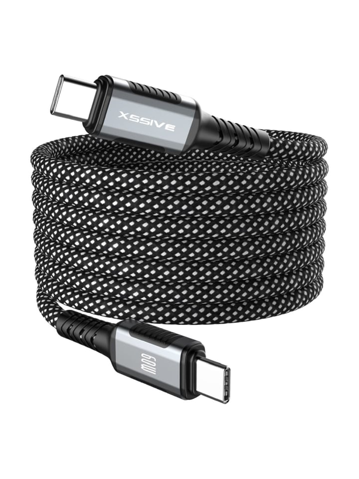 COFI 1453 Xssive Magnetisches Wickelkabel 60W 1m USB-C zu USB-C XSS-MGC-CC1M in Schwarz günstig kaufen onesize