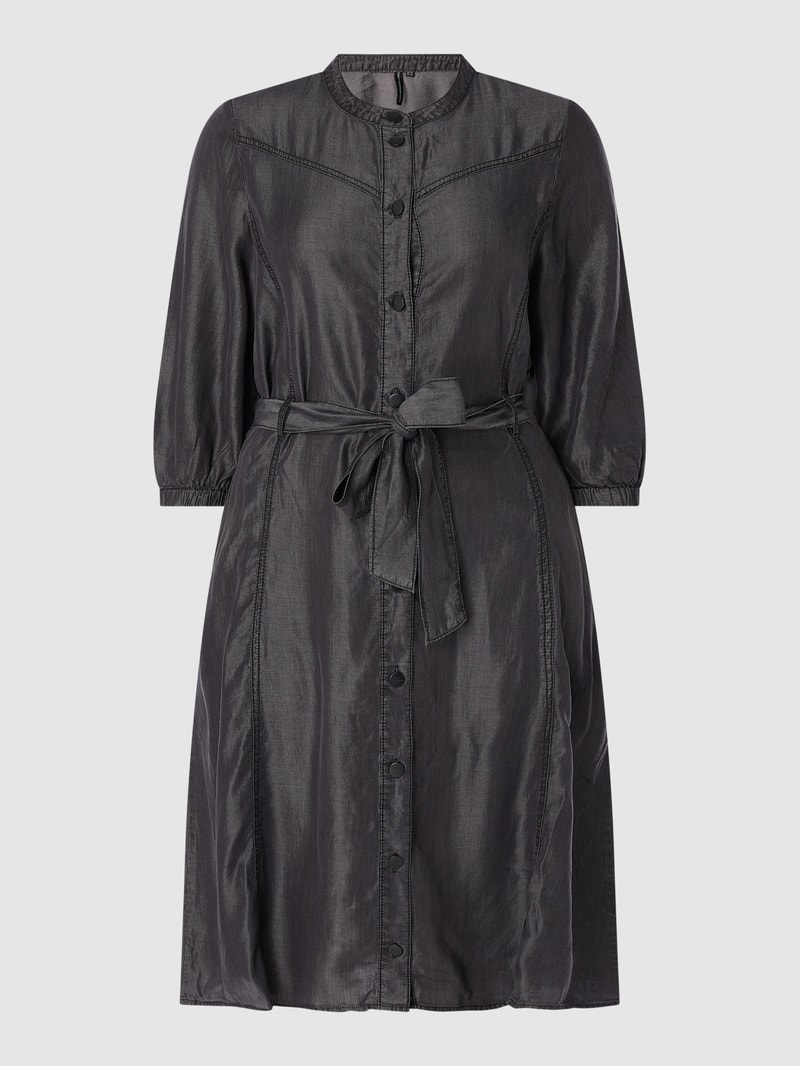 PLUS SIZE Kleid aus Lyocell Modell 'Rika' in schwarz
