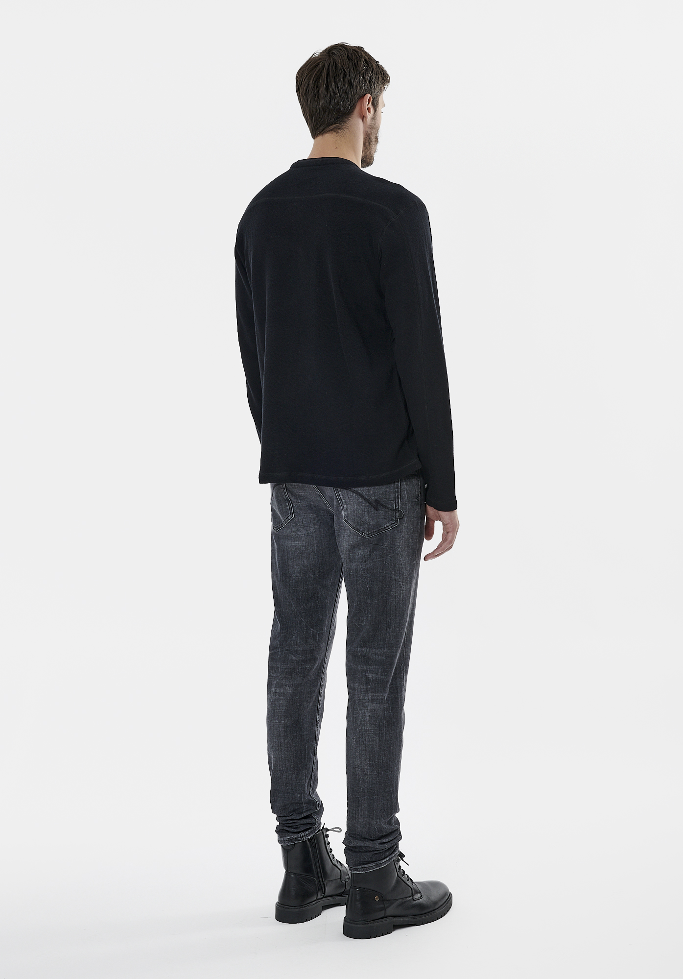 TINS   T-shirt noir homme 100% coton