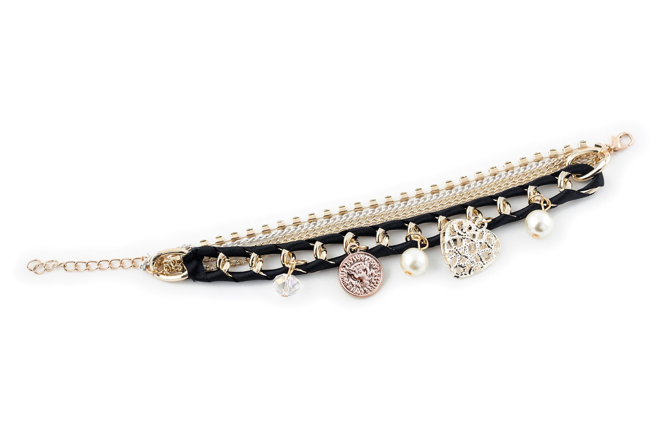 MyBeautyworld24 Bettelarmband Modisches Bettelarmband Charm für Damen und Mädchen