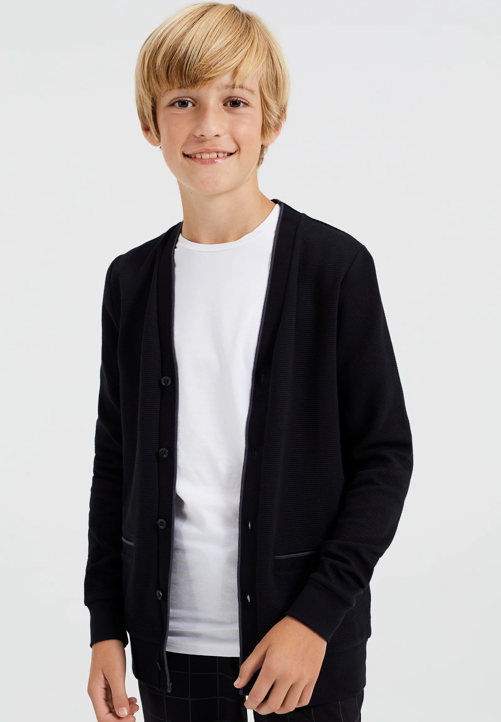 WE Fashion MET STRUCTUUUR - Chaqueta de punto