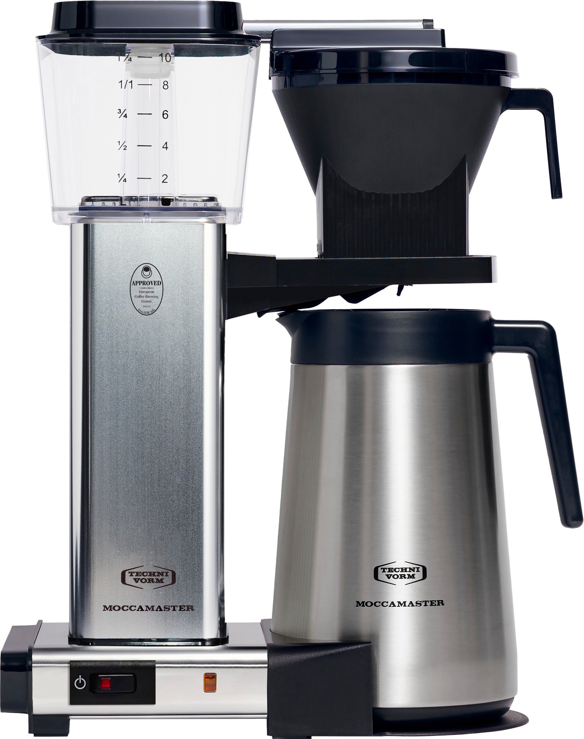 Moccamaster Filterkaffeemaschine mit Thermoskanne KBGT 741 polished, 1,25l Kaffeekanne, Papierfilter 1x4