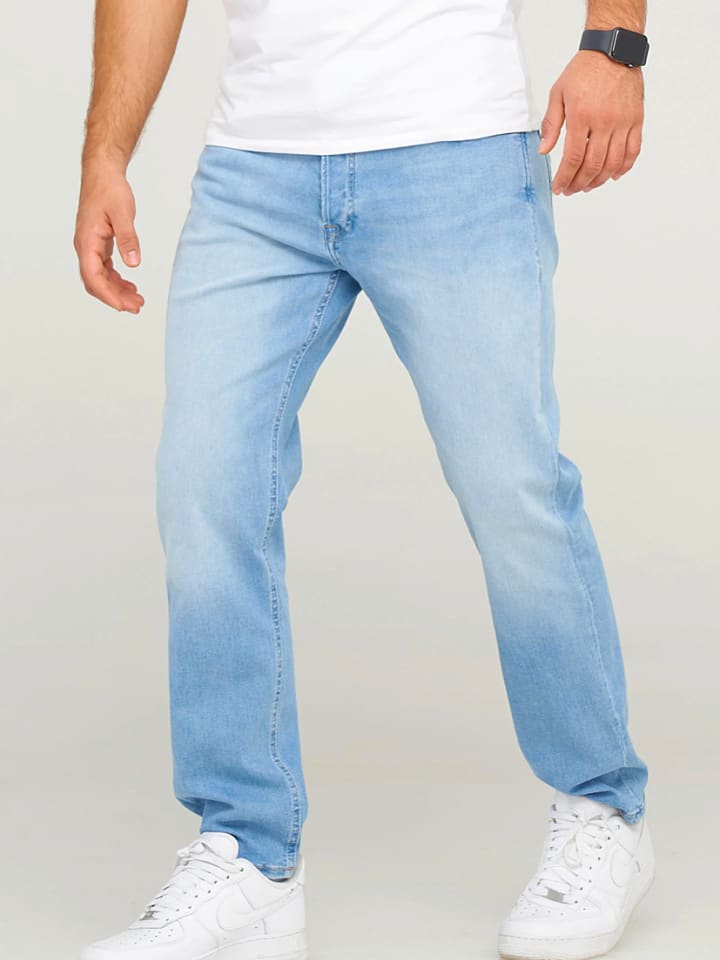 Jack & Jones Jeans Straight Leg - JJIMIKE JJARIS in Light Blue Denim günstig kaufen W30/L32
