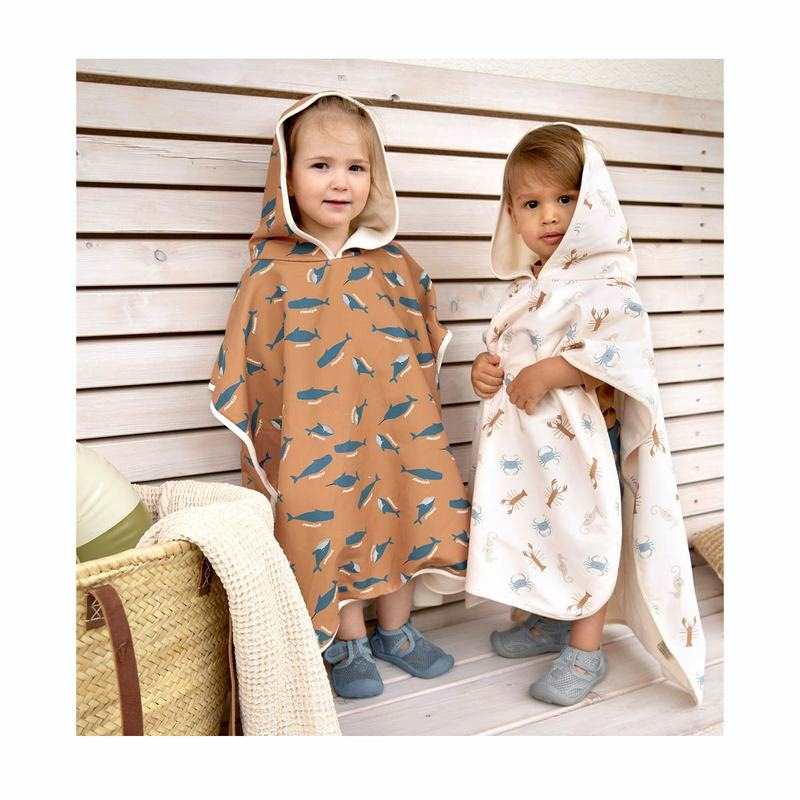 Poncho de plage animaux de la mer blanc cassé Lässig