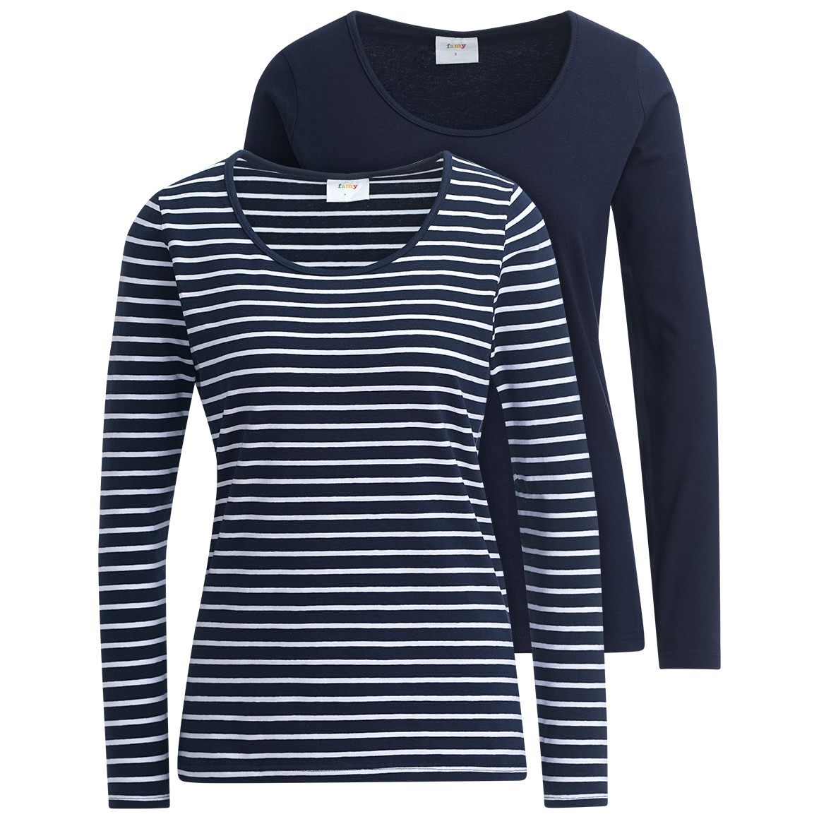 2 Damen Langarmshirts im Set