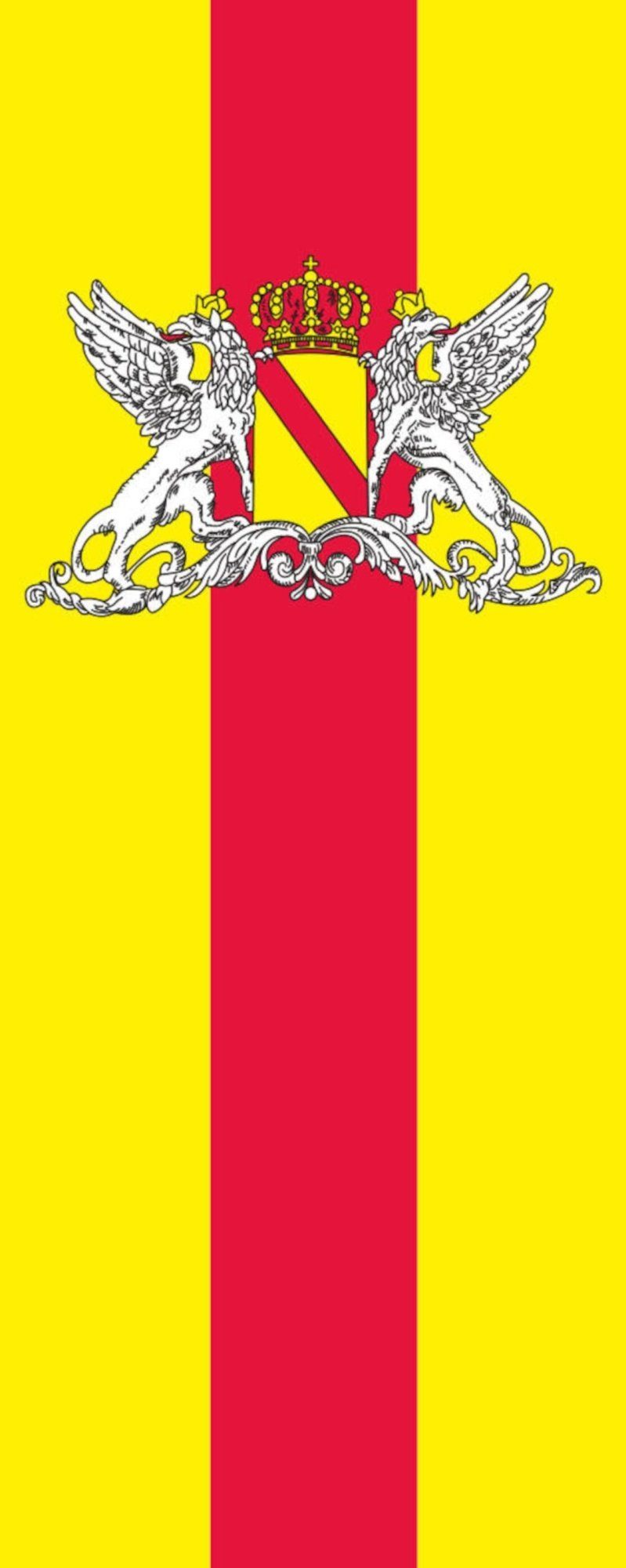 flaggenmeer Flagge Flagge Baden mit Wappen 110 g/m² Hochformat