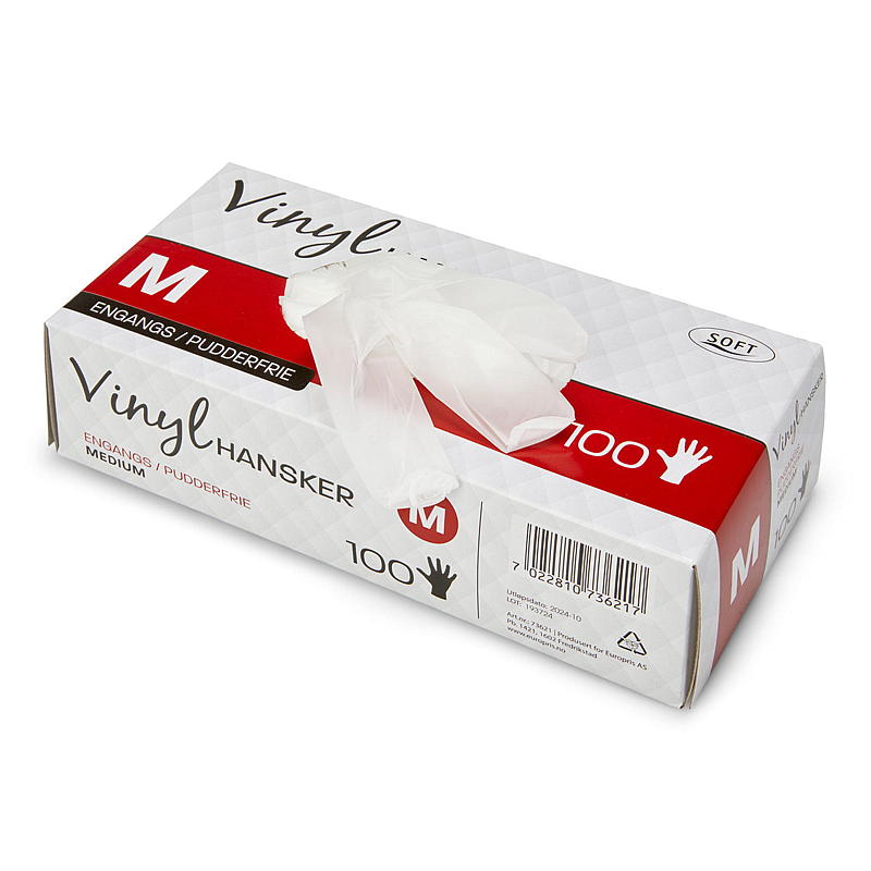 Soft Engangshansker M 100-pk, vinyl