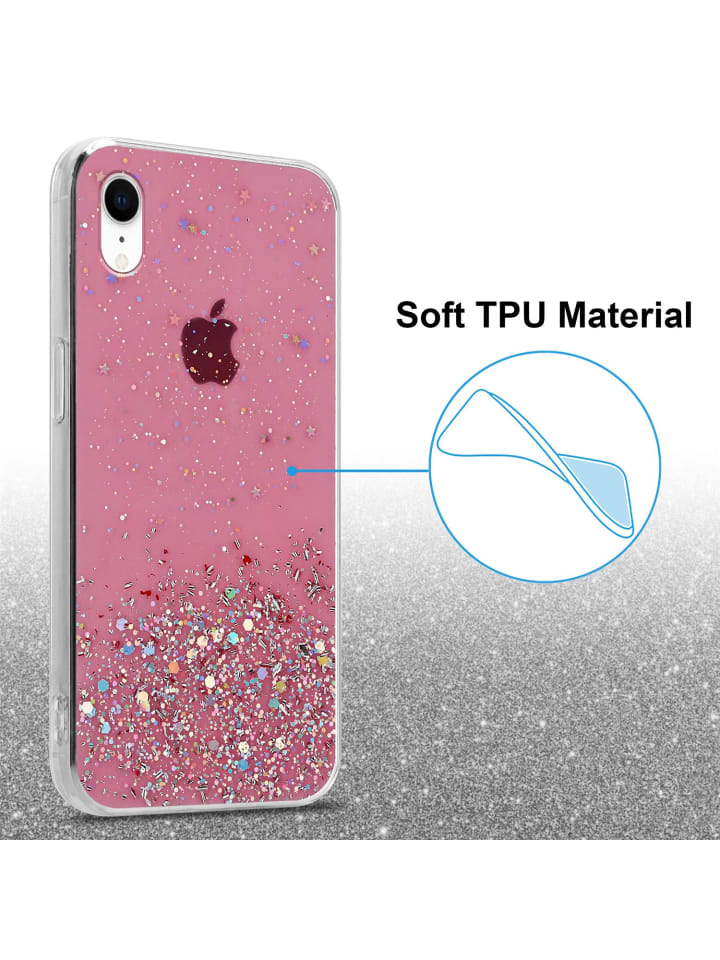 cadorabo Hülle für Apple iPhone XR Glitter in Rosa mit Glitter günstig kaufen iPhone XR