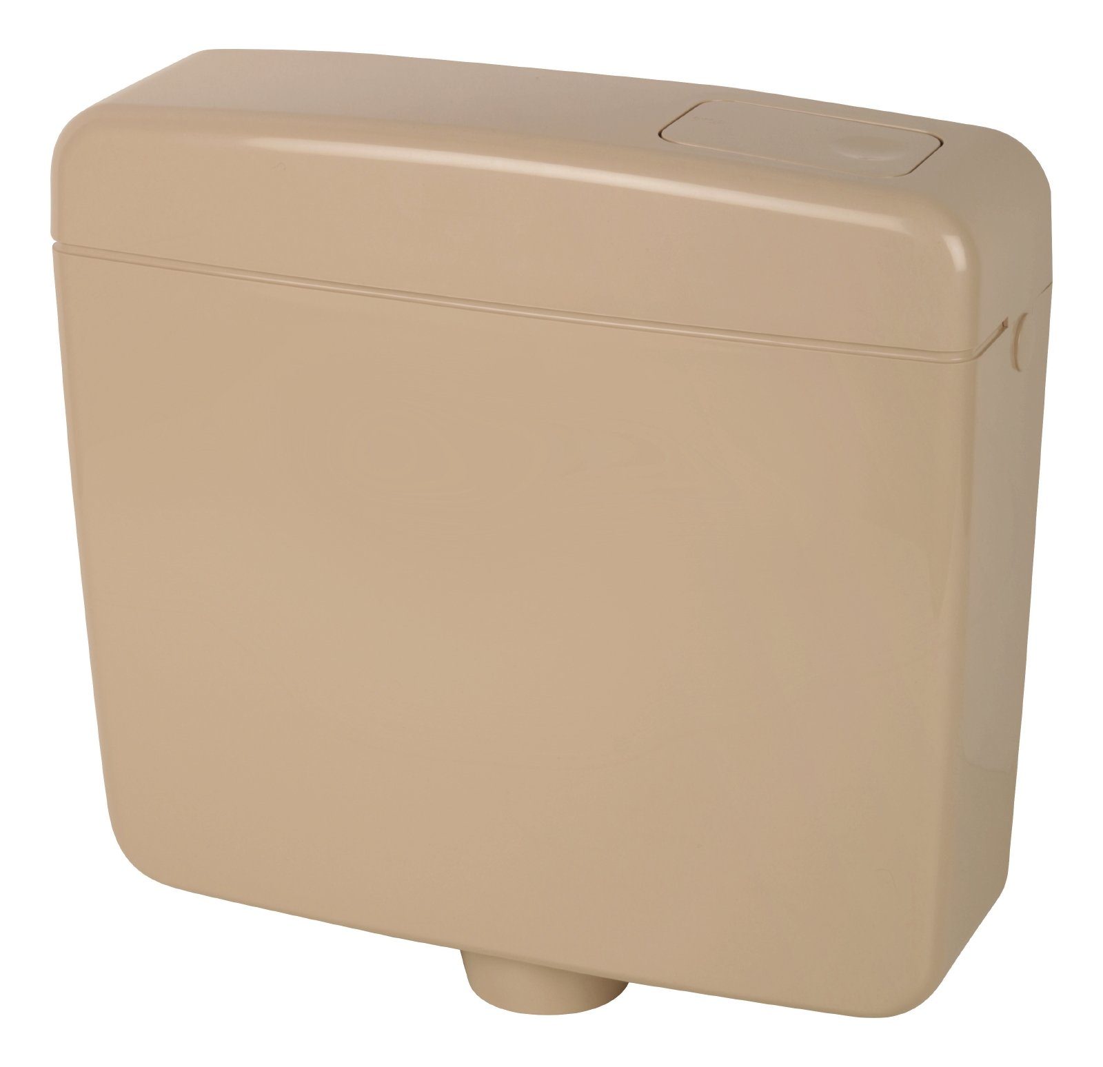 SANITOP WINGENROTH Spülkasten Opal, 9 l, Komplett-Set, Anschluss links oder rechts, Anschlussset hinten separat, Aufputz, Beige-Bahamabeige, Spül-Stopp Taste, Sparspülung, 210225