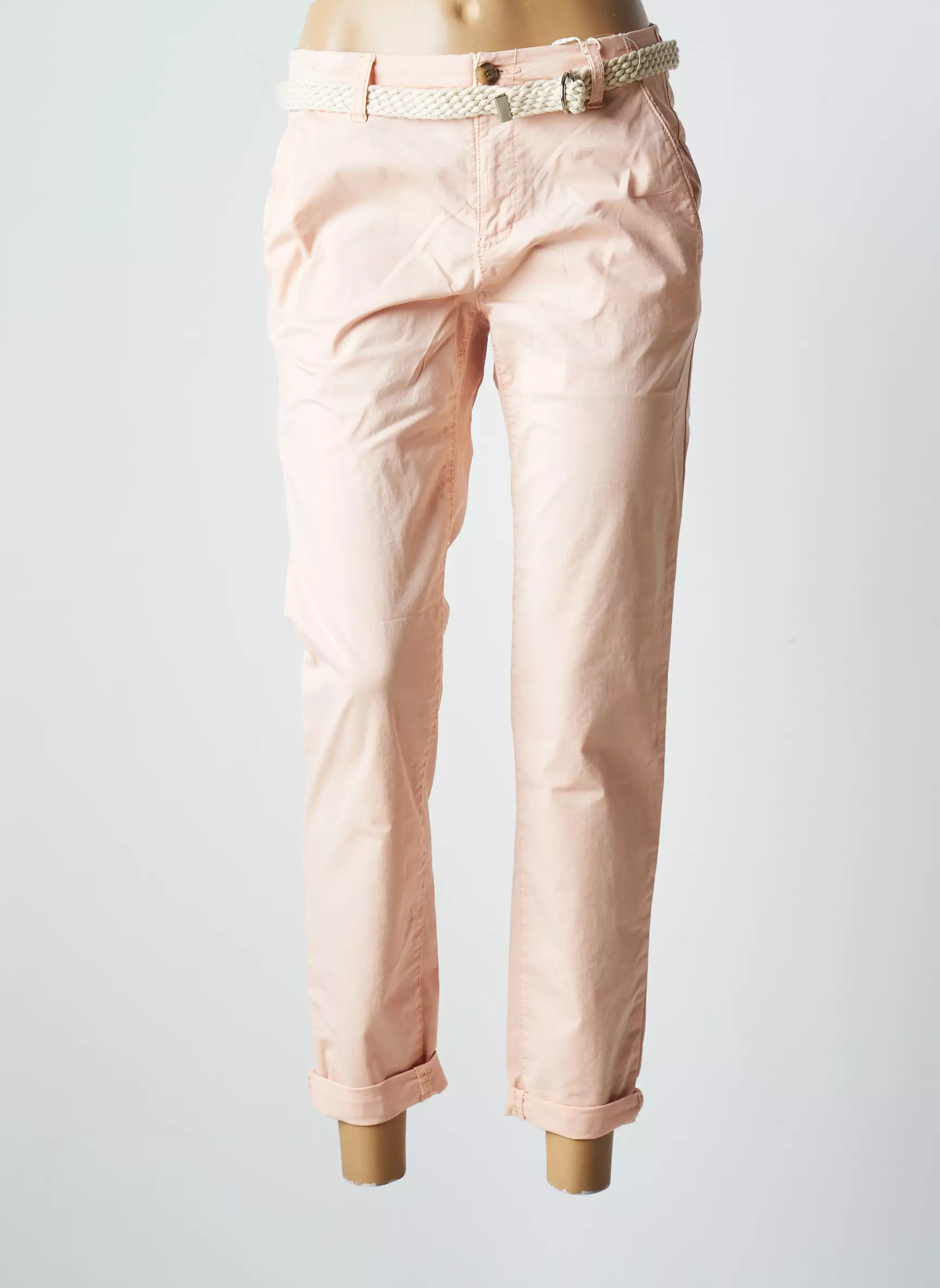 Esprit Pantalon7 8 Femme couleur rose