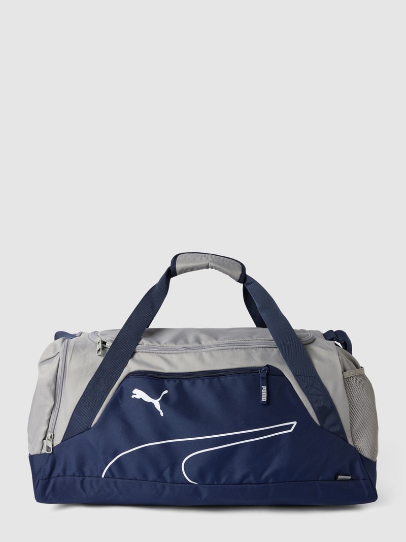 Sporttasche mit Label-Details in marineblau