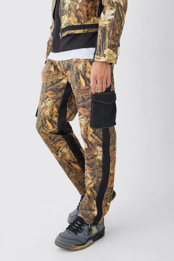 Fixed Waist Straight Leg Twill Camo Trouser