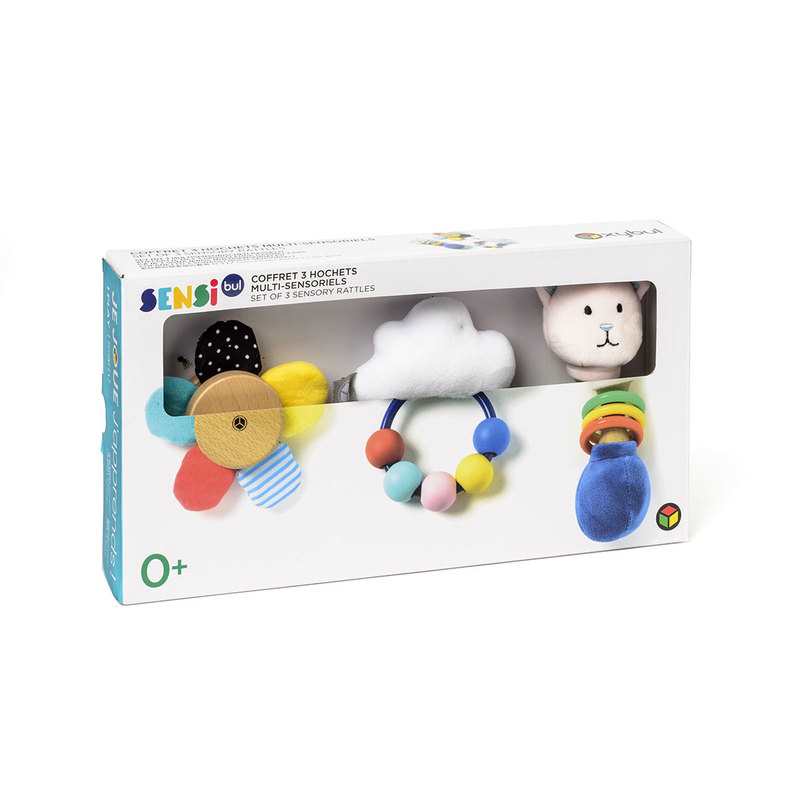 Coffret 3 hochets multi-sensoriels Oxybul