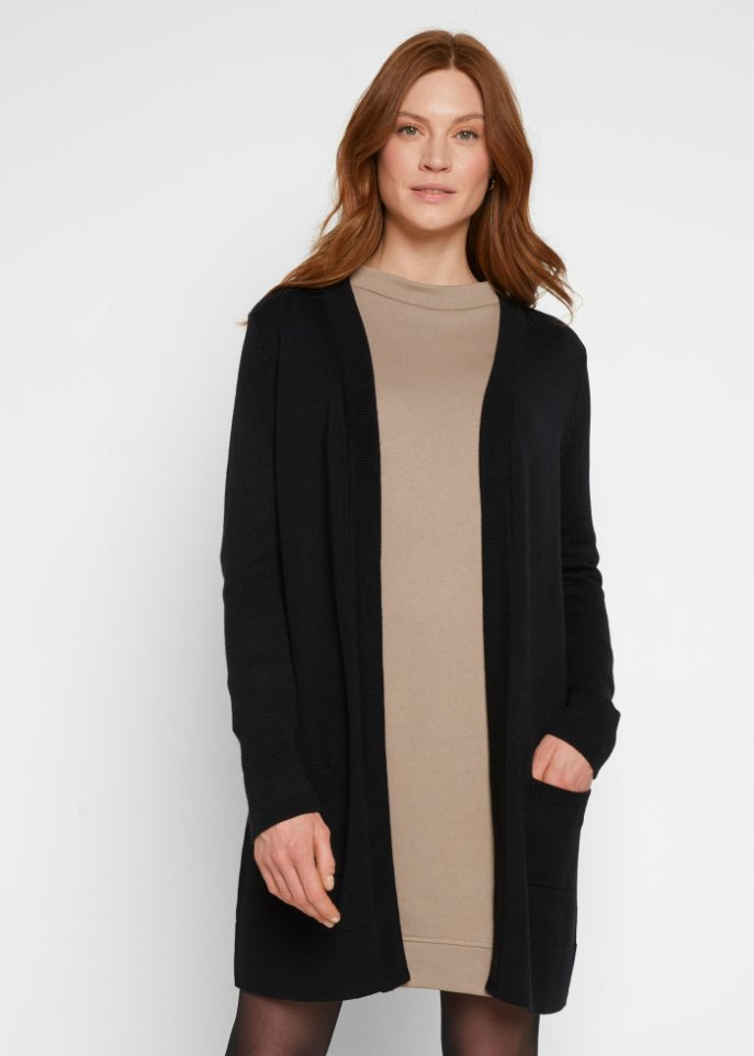 Longstrickjacke, Langarm