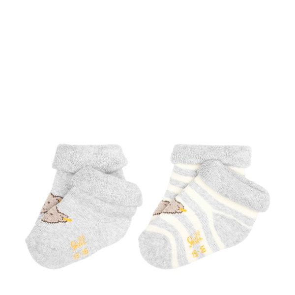 Socken 2er Pack GOTS, hellgrau