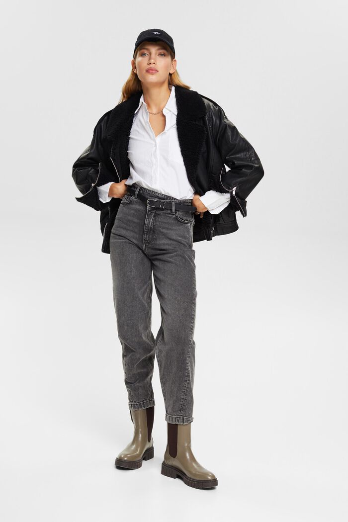 Baumwollbluse mit Tasche