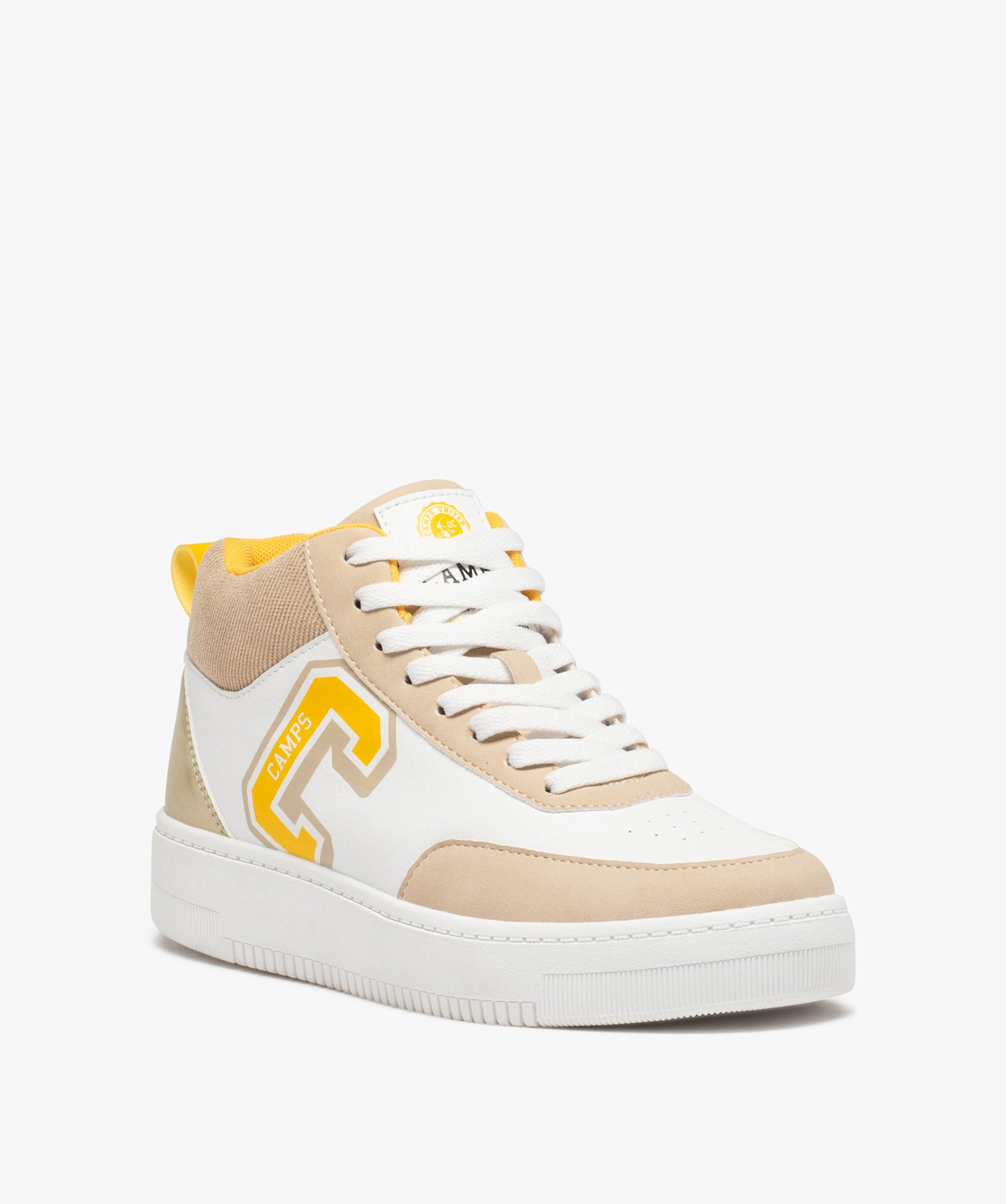 Baskets femme mid-cut multicolores - Camps United beige | GEMO