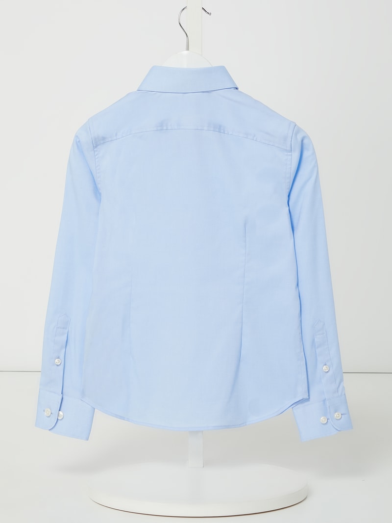 Regular Fit Hemd mit Kentkragen Modell 'PARMA' in hellblau