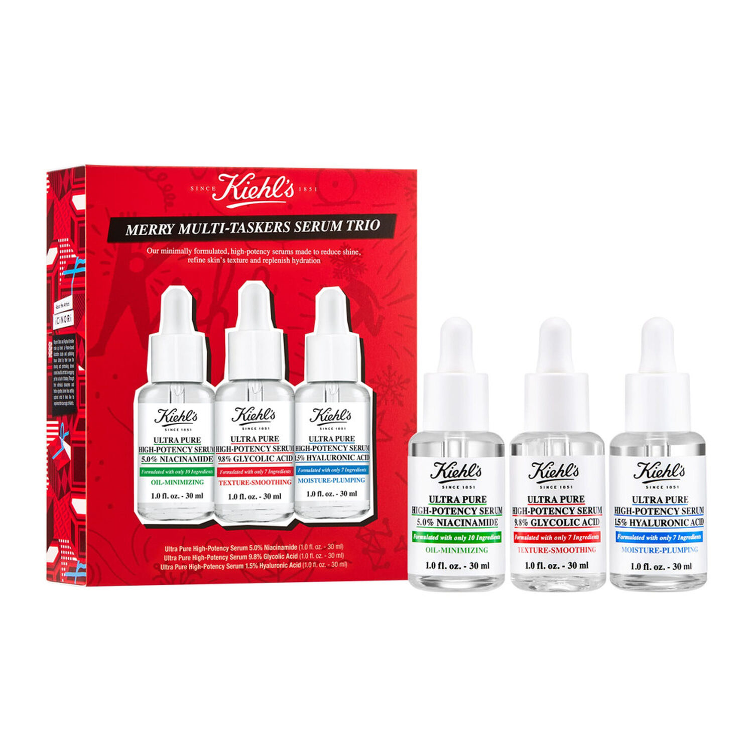 kiehl's Ultra Pure High-Potency Serums Trio de Sérum Multi-Tâches
