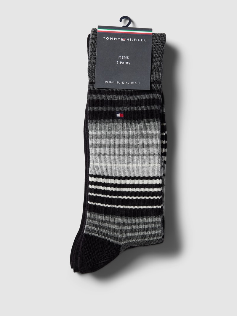 Socken mit Label-Details im 2er-Pack in schwarz