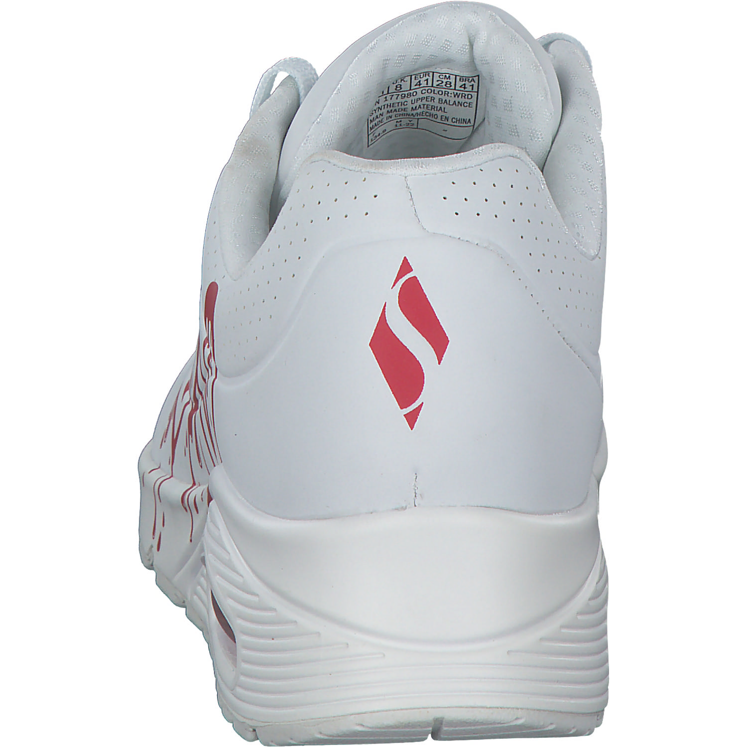 Skechers 177980, Schnürschuhe, Damen, white/red