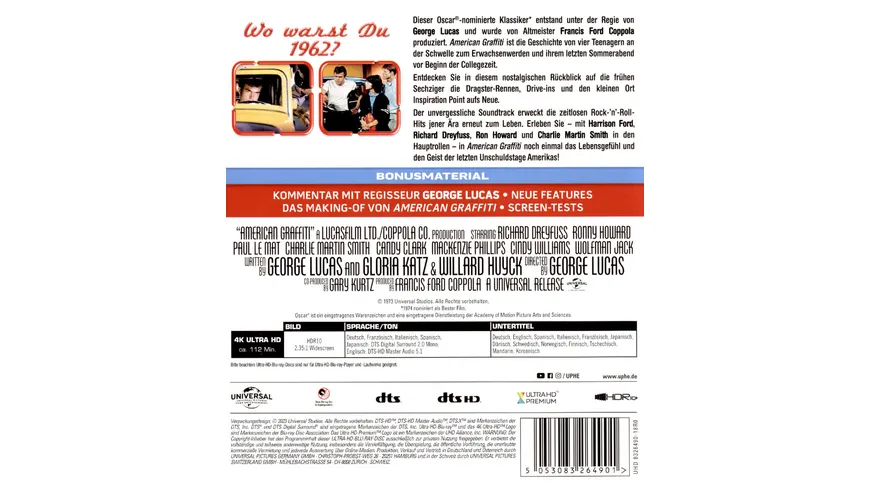 American Graffiti  (4K Ultra HD)
