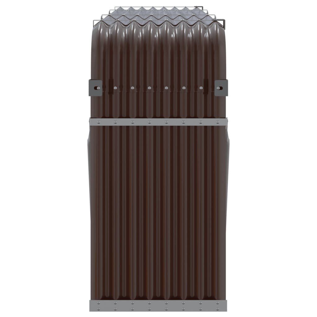 vidaXL Kaminholzregal Kaminholzunterstand Braun 234x45x100 cm Verzinkter Stahl, BxTxH:234x45x100 cm