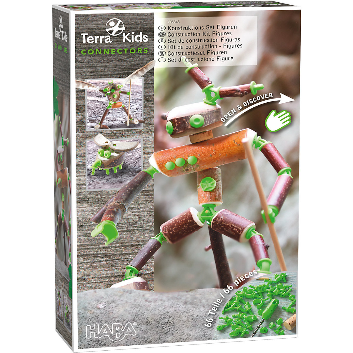 HABA 305343 Terra Kids Connectors – Konstruktions-Set Figuren