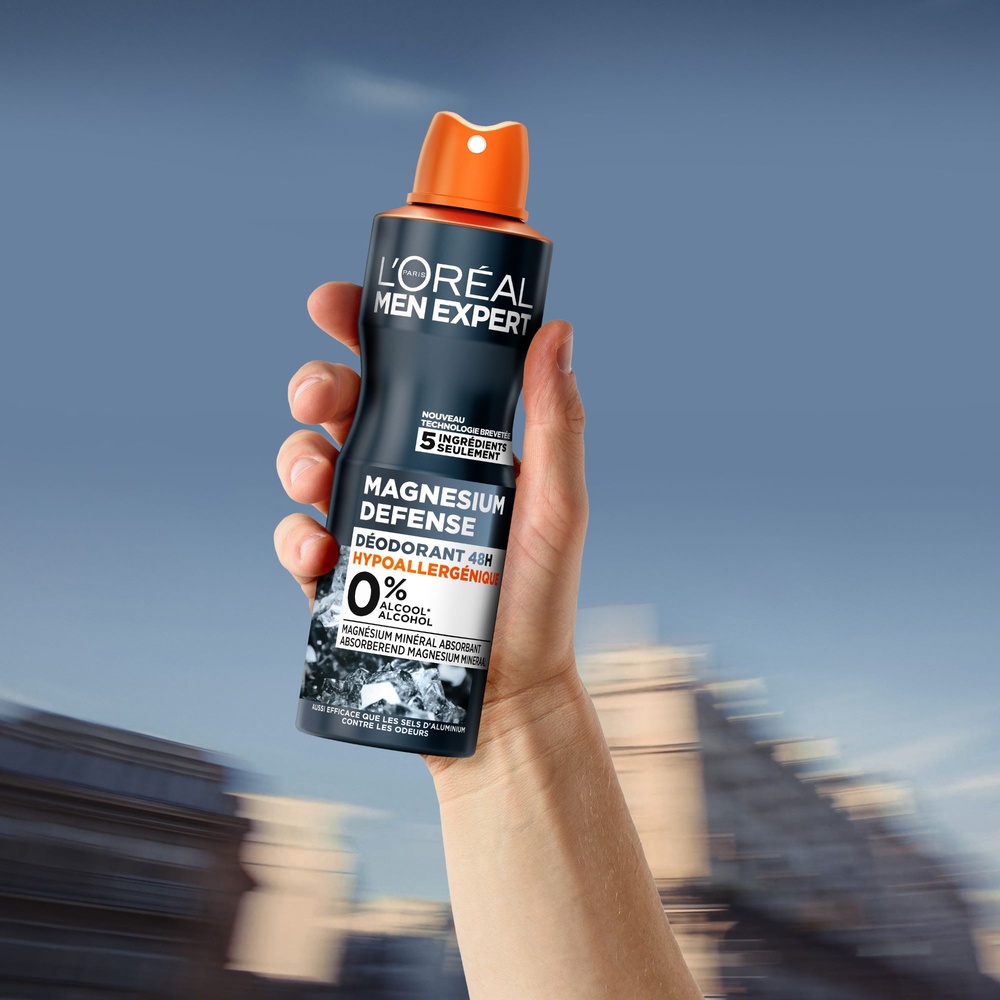 L'Oréal Paris Men Expert Magnesium Defense Déodorant Spray 48h Hypoallergénique 0% Men Expert Magnesium Defense Déodorant Spray 48h Hypoallergénique