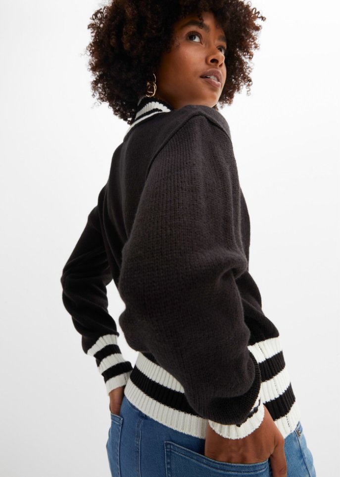 Pullover in Wickeloptik
