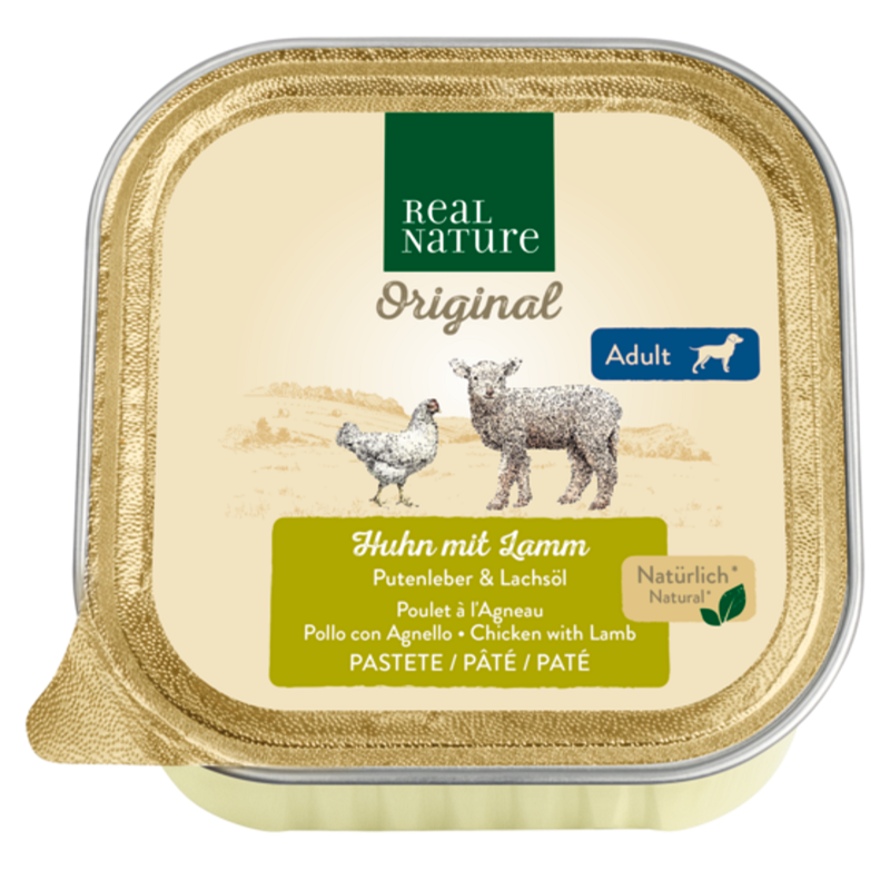 REAL NATURE Hundenassfutter REAL NATURE Adult 17x100g Lamm & Putenleber