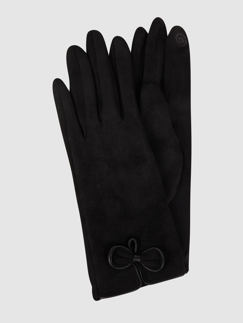 Touchscreen-Handschuhe in Veloursleder-Optik in schwarz