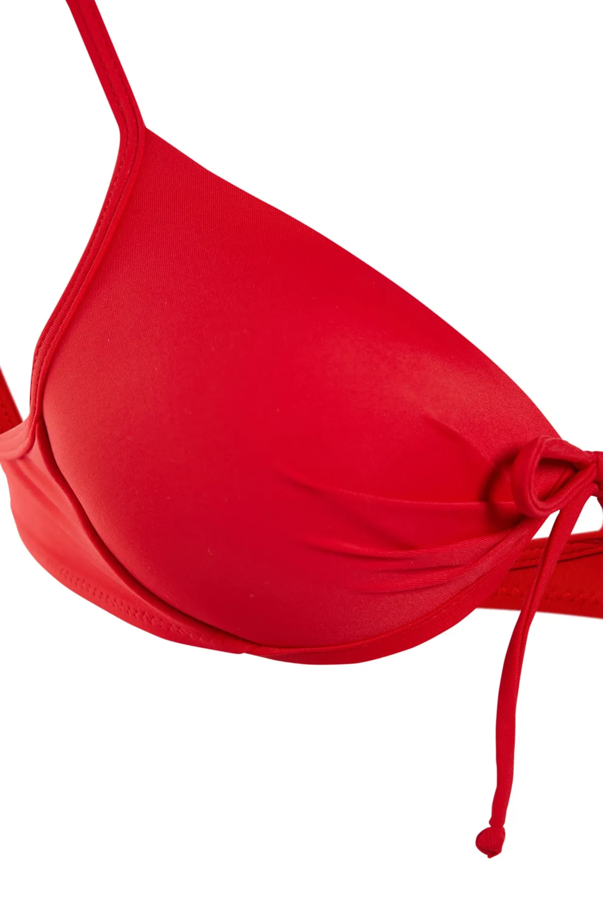 Trendyol Collection  Rotes Balconet-Push-Up-Bikinioberteil TBESS20BU0237