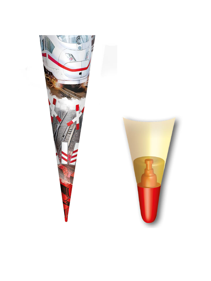 ROTH Schultüte groß Schnellzug 70 cm, Glanzfolie in Rot günstig kaufen onesize