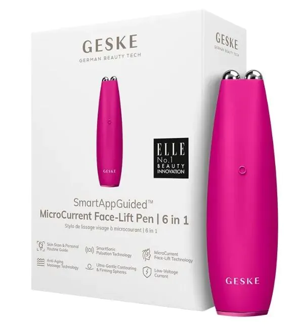 Συσκευή λίφτινγκ προσώπου Geske MicroCurrent 6 σε 1 με μικρορεύματα και φούξια