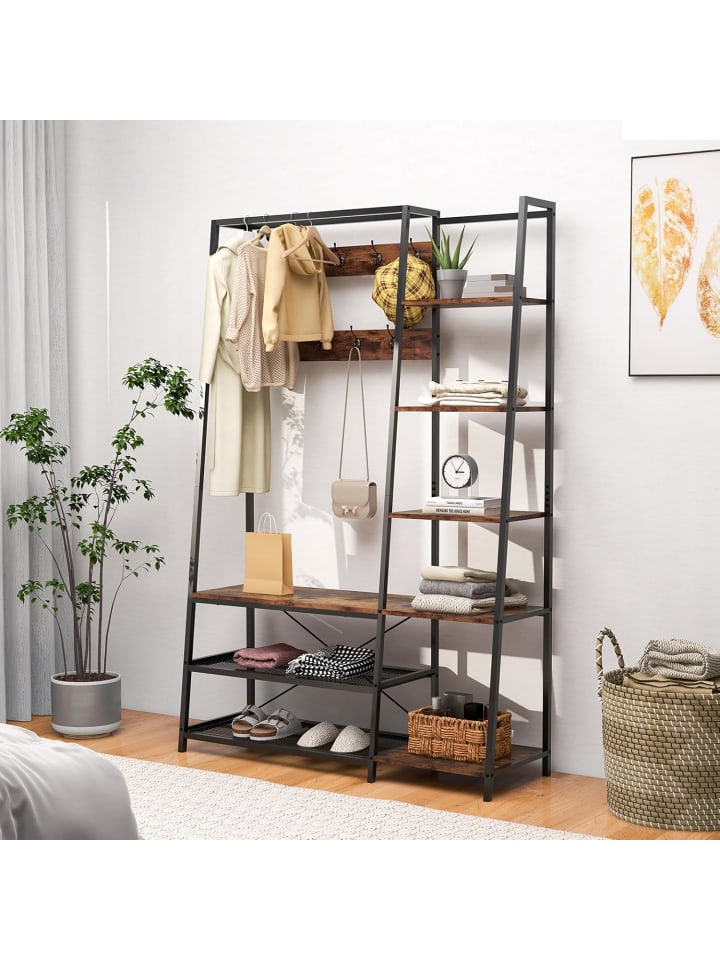 COSTWAY Garderobenständer 118x40x180cm in Schwarz günstig kaufen onesize