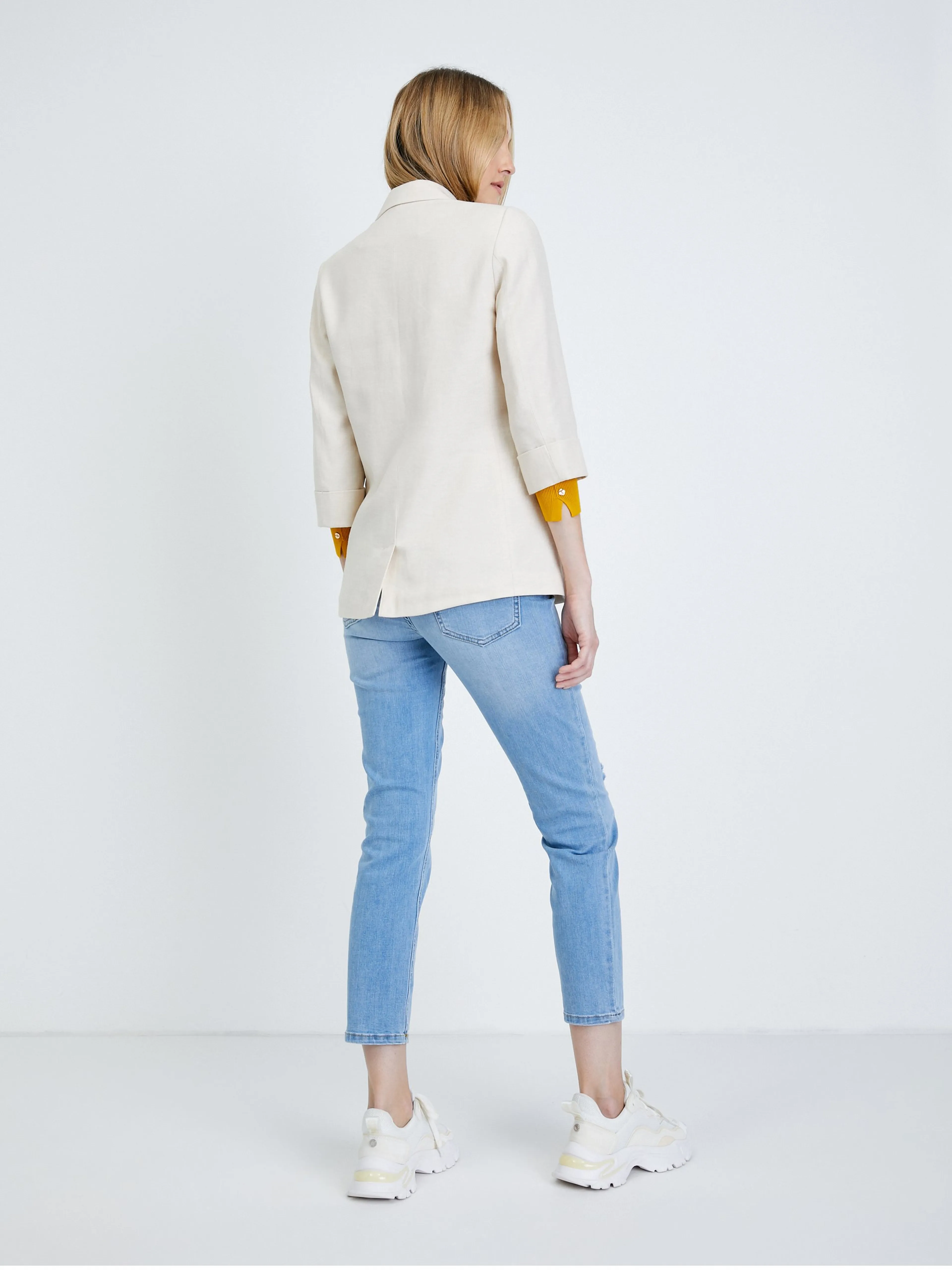 Beige Leinensakko ORSAY
