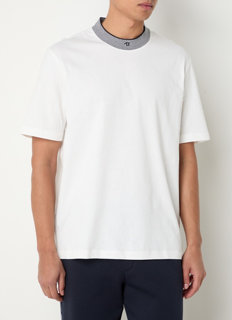 Tricou Armani Exchange cu logo brodat