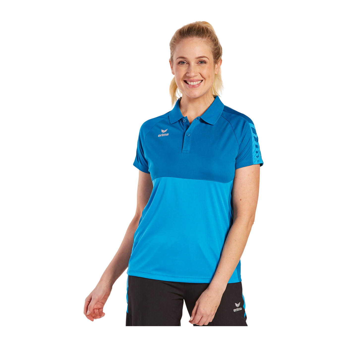 Erima Six Wings Poloshirt Damen Hellblau Türkis