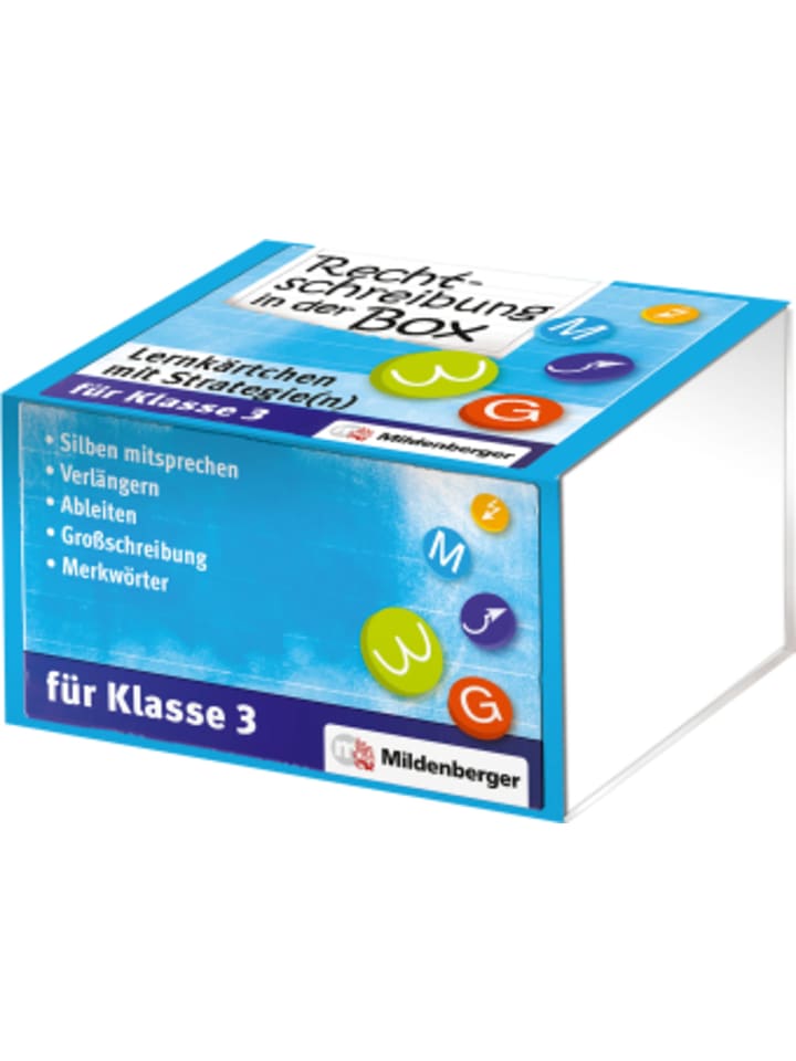 Mildenberger Nonbook - Rechtschreibung in der Box - Lernkärtchen mit Strategie(n) Klass günstig kaufen onesize