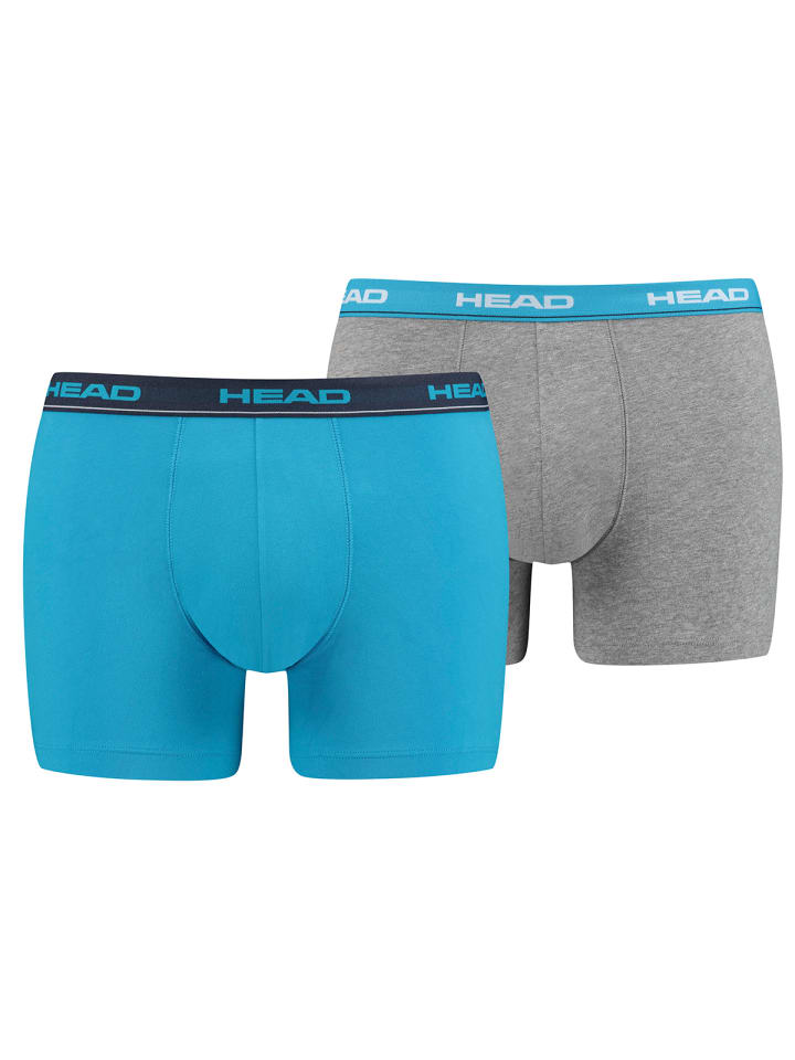 HEAD Boxershorts Basic Boxer 4P in Schwarz/Blau/Grau günstig kaufen
