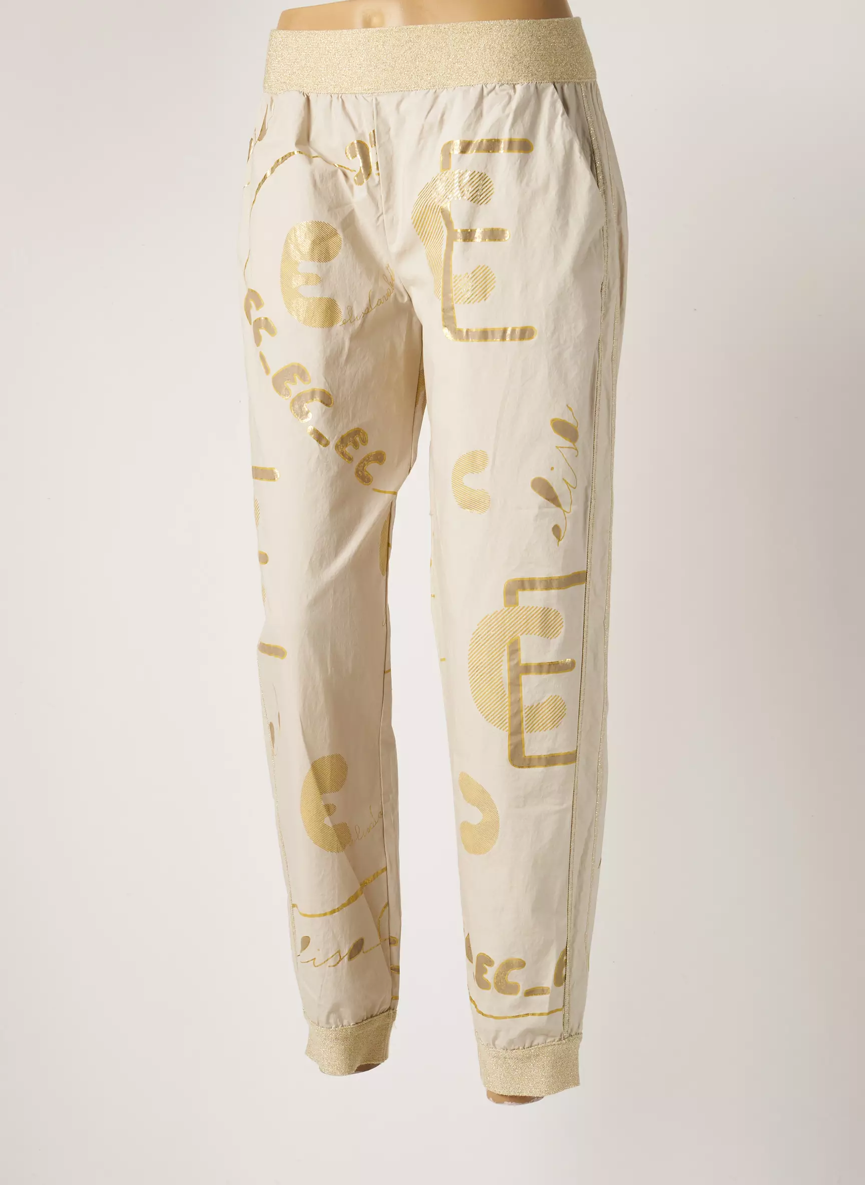Elisa Cavaletti Pantalons Droits Femme couleur beige