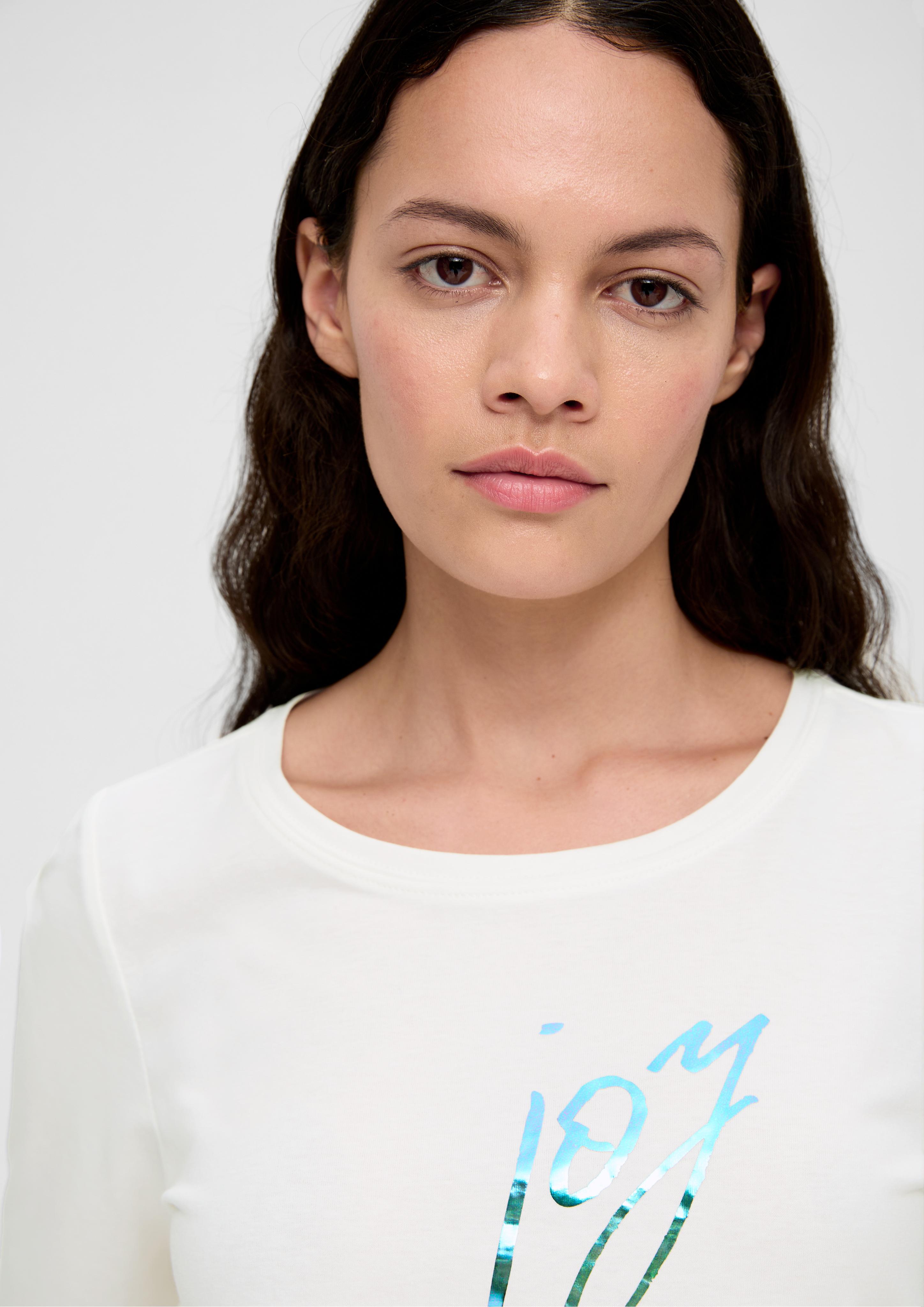 T-Shirt mit glänzendem Print  2136510-02D0