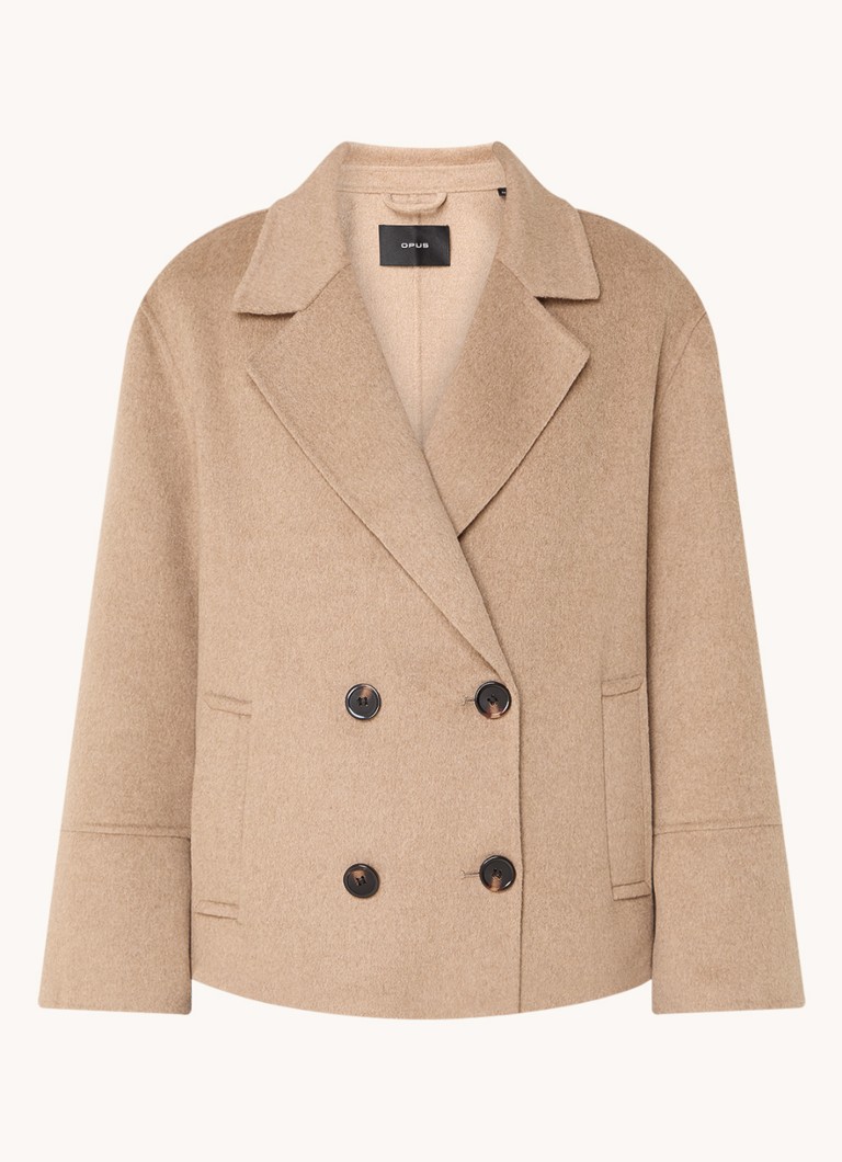 OPUS Hilna double-breasted coat in wool blend with side pockets