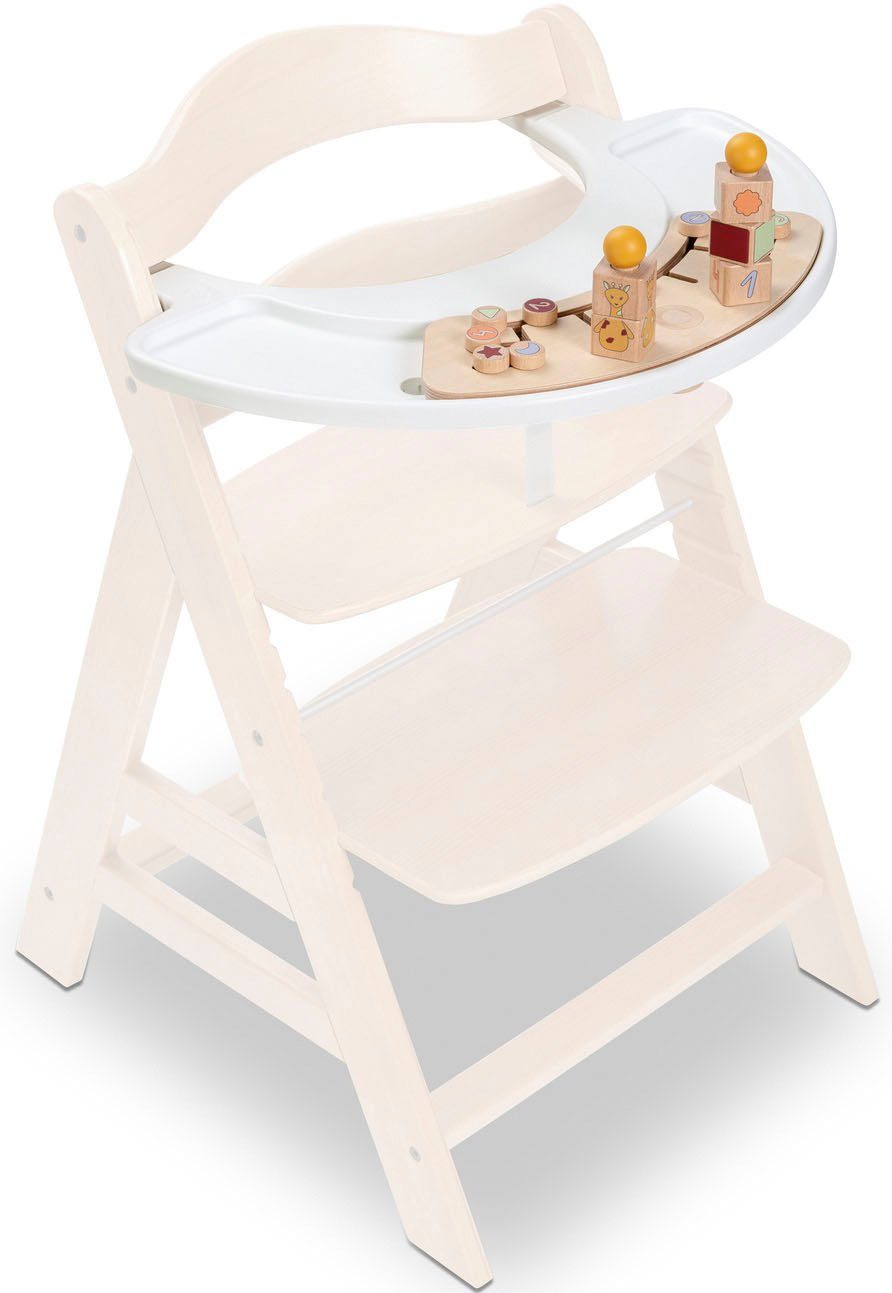 Hauck Hochstuhltablett Alpha Play Sorting Set Giraffe, Holz, Kunststoff, FSC® - schützt Wald - weltweit