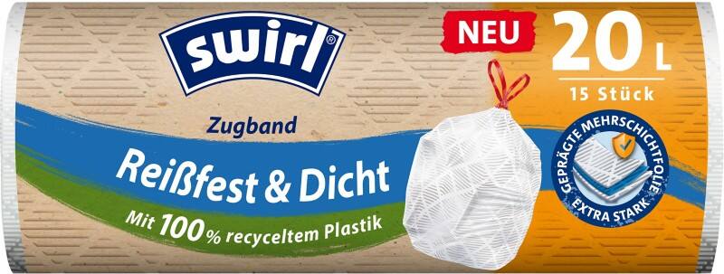 Swirl Mullbeutel Abfallsäcke Transparent Kunststoff 15 Stück