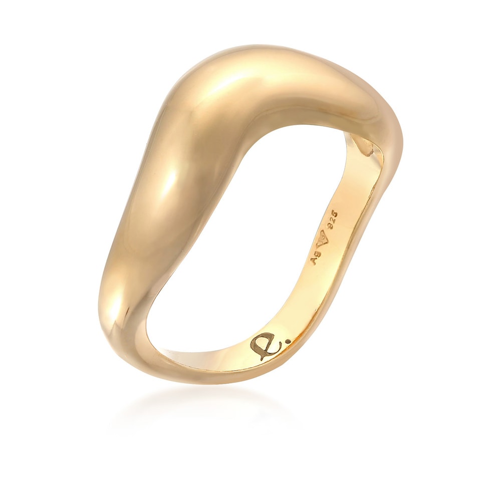 Elli PREMIUM Elli PREMIUM Bague Femmes vagues tendance Organique en argent sterling 925 Bague