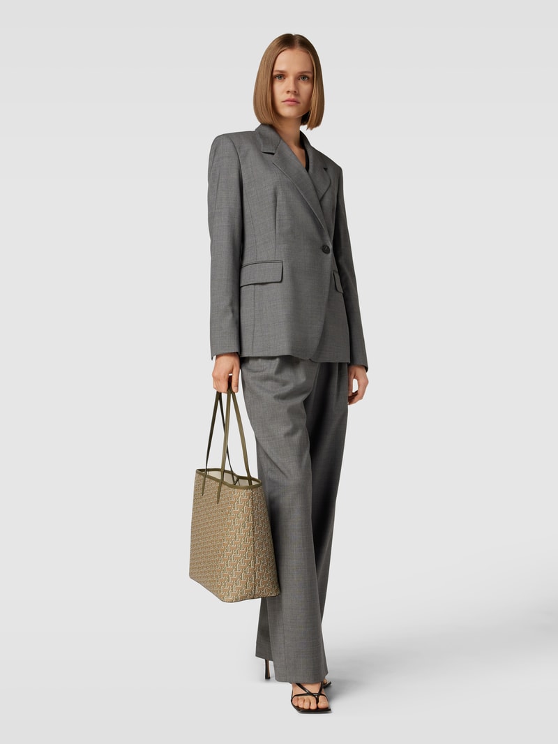 Tote Bag mit Allover-Logo Modell 'COLLINS' in olivgrün