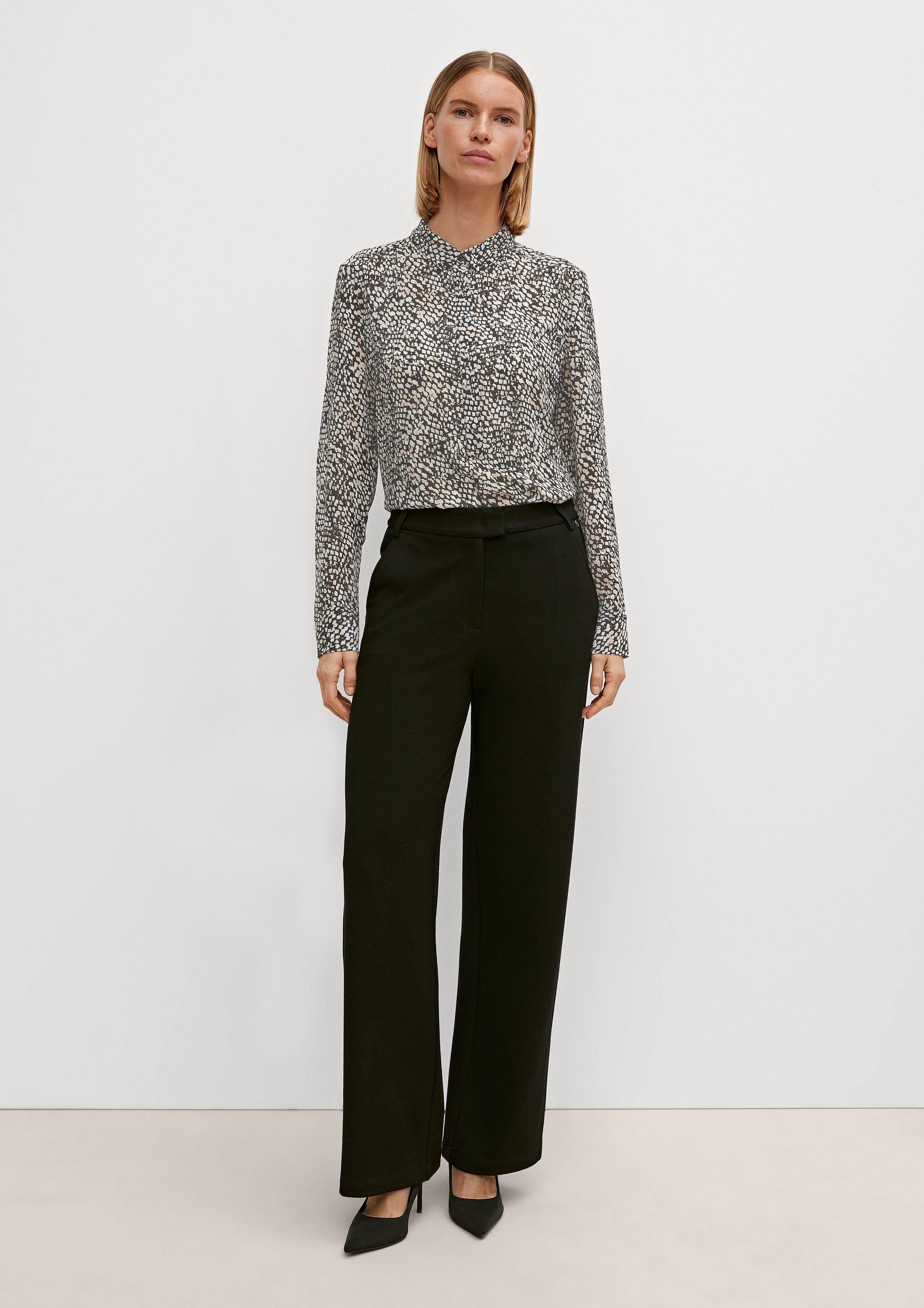 Comma Langarmbluse Longbluse im Loose-Fit