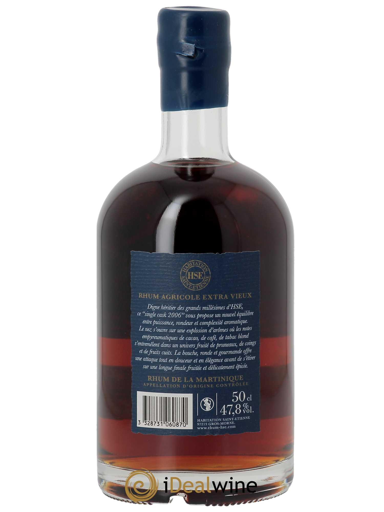 Rhum HSE Rhum Agricole Extra Vieux Single Cask (70cl) 2006 - Lot de 1 Bouteille